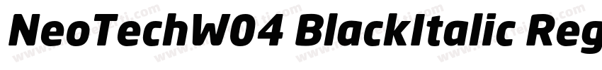 NeoTechW04 BlackItalic Regular字体转换